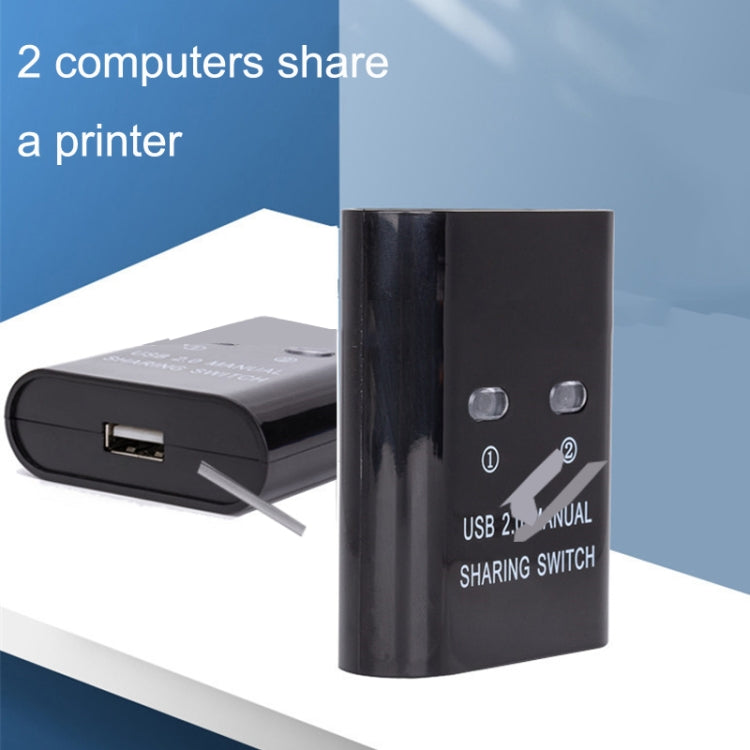 SW68 2 In 1 Switcher USB Manual Print Sharer, Color: Black