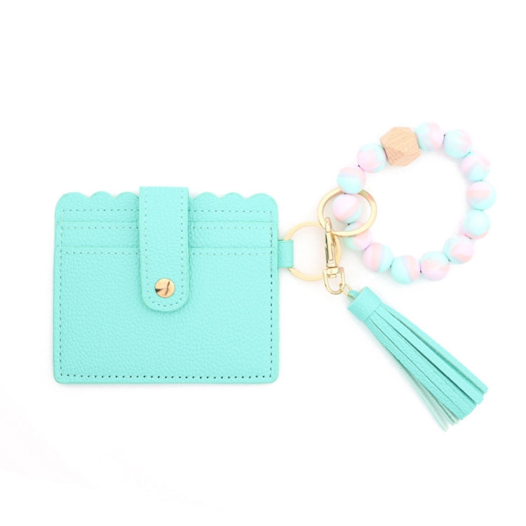 PU Tassel Silicone Bead Bracelet Wallet With Keychain My Store