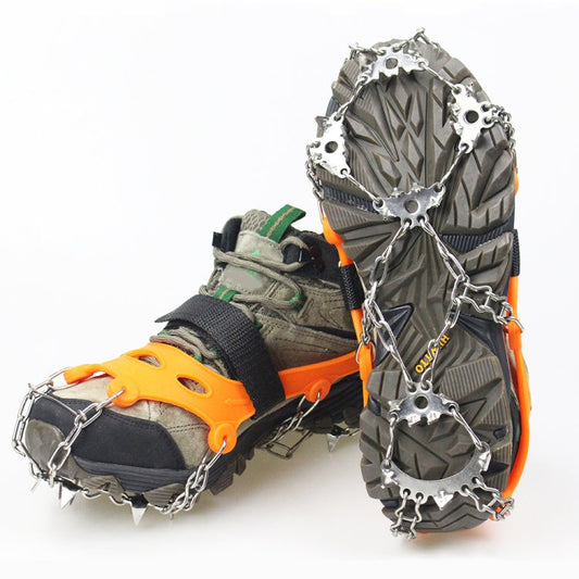 1 Pair  23 Spikes Crampons Outdoor Winter Walk Ice Fishing Snow Shoe Spikes,Size: