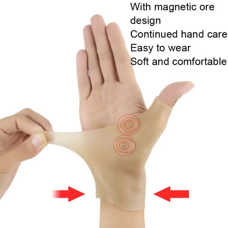 4 PCS Silicone Magnetic Therapy Glove Wrist Sprain Fixed Wrist Cover-Reluova