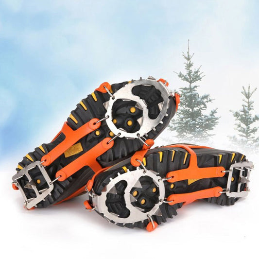 1 Pair  18 Large Spikes Crampons Outdoor Winter Walk Ice Fishing Snow Shoe Spikes,Size: