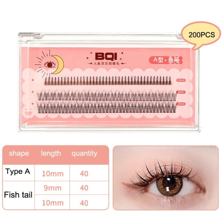 BQI B7229 Lightweight Natural Curling Three-dimensional Slim False Eyelashes, Style: Reluova