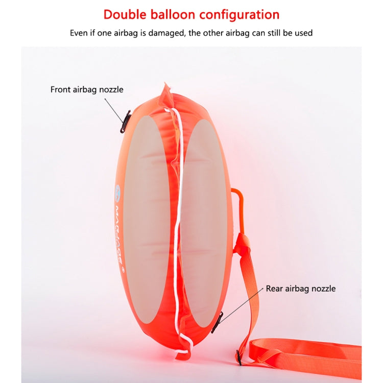 MARJAQE  Double Air Bag Safety Training Swimming Buoy with Waist Belt