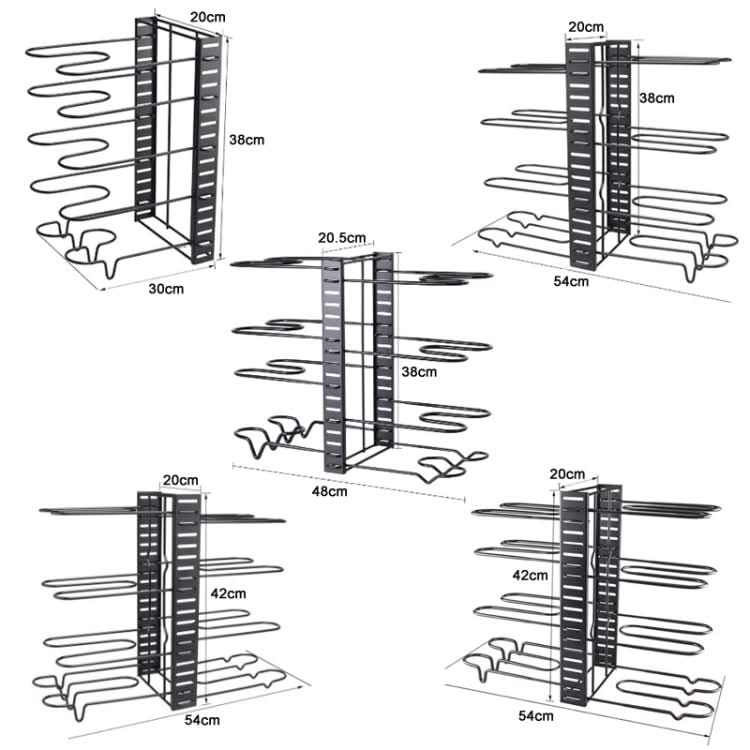 Kitchen Vertical Folding Detachable Pot Lid Holder, Specification: Reluova