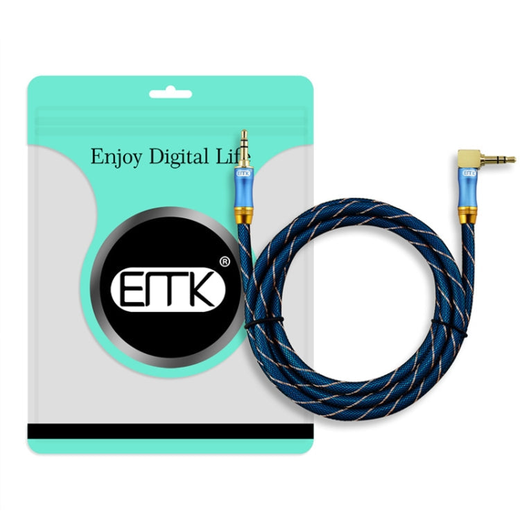 EMK 90-Degree Car 3.5mm Audio Cable Extension Cable, Cable Length: My Store