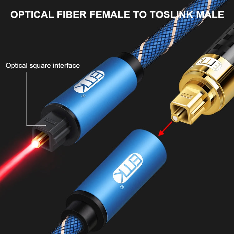 EMK Male To Female SPDIF Paired Digital Optical Audio Extension Cable, Cable Length: My Store