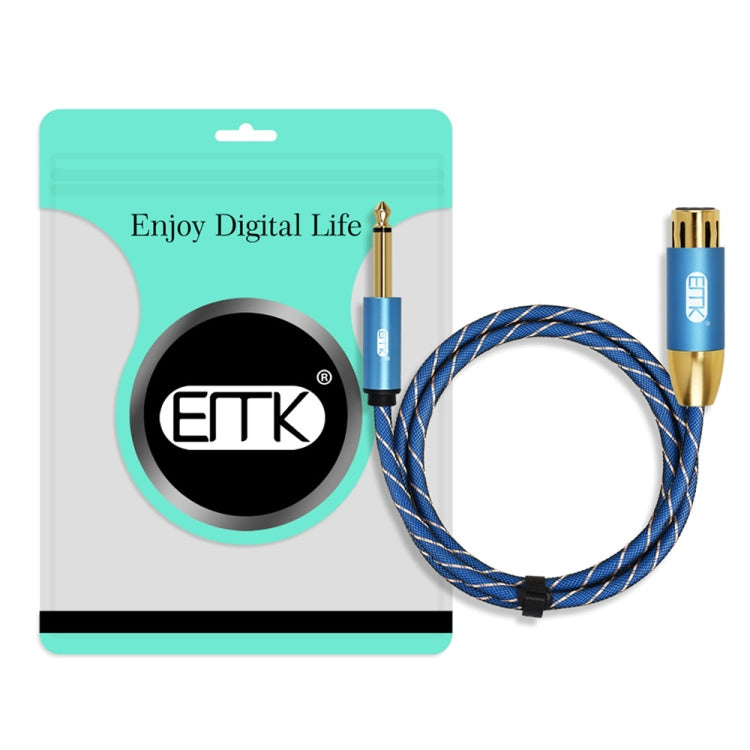 EMK KN603 2Pin 6.5mm Canon Line Balanced Audio Microphone Line,Cable Length: