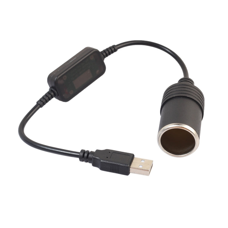 2 PCS Car USB to Cigarette Lighter Socket 5V to 12V Boost Power Adapter Cable-Reluova