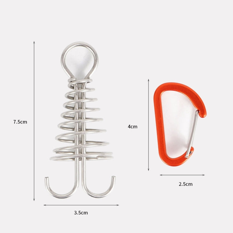 Outdoor Barracks Octopus Buckle Camping Deck Nail Stainless Steel Fixed Tent Rope Buckle Reluova