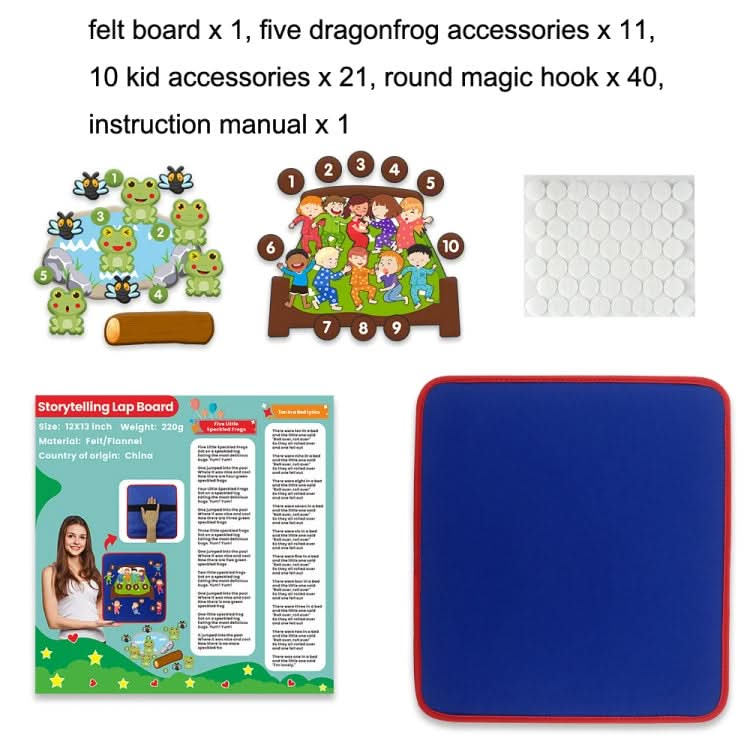 Story Felt Board Nursery Rhyme Storyboard Educational Early Education Toys Reluova