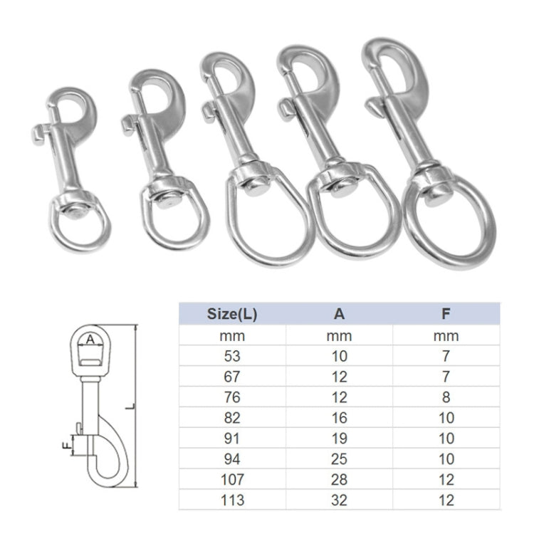 Stainless Steel Swivel Single Hook Pet Leash Hook Reluova