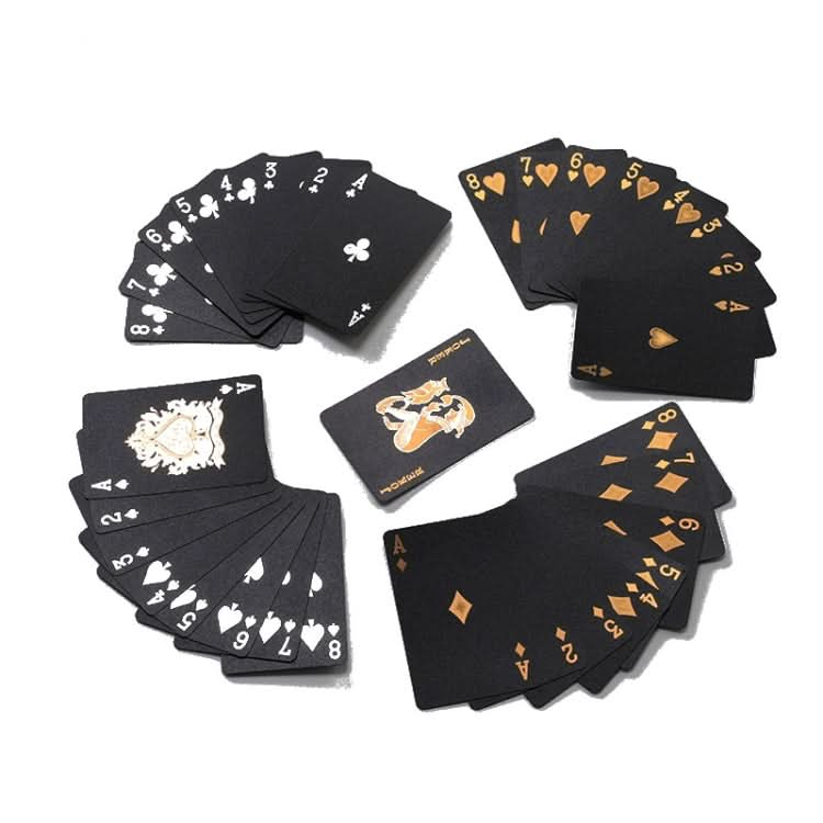 2 PCS Card Game Bronzing Waterproof Playing Cards-Reluova