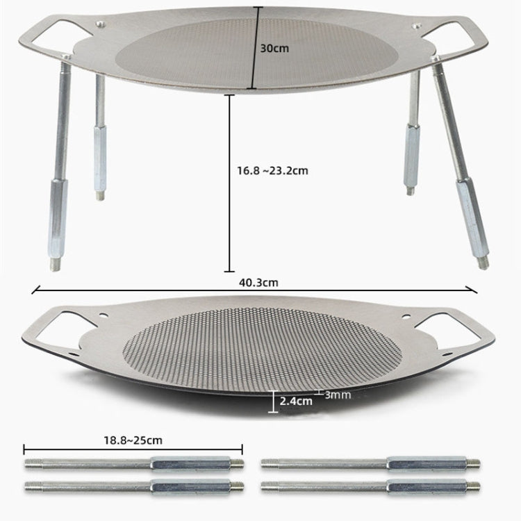 NOBANA Outdoor BBQ Pan Camping Stainless Steel Frying Pan, Style: Reluova