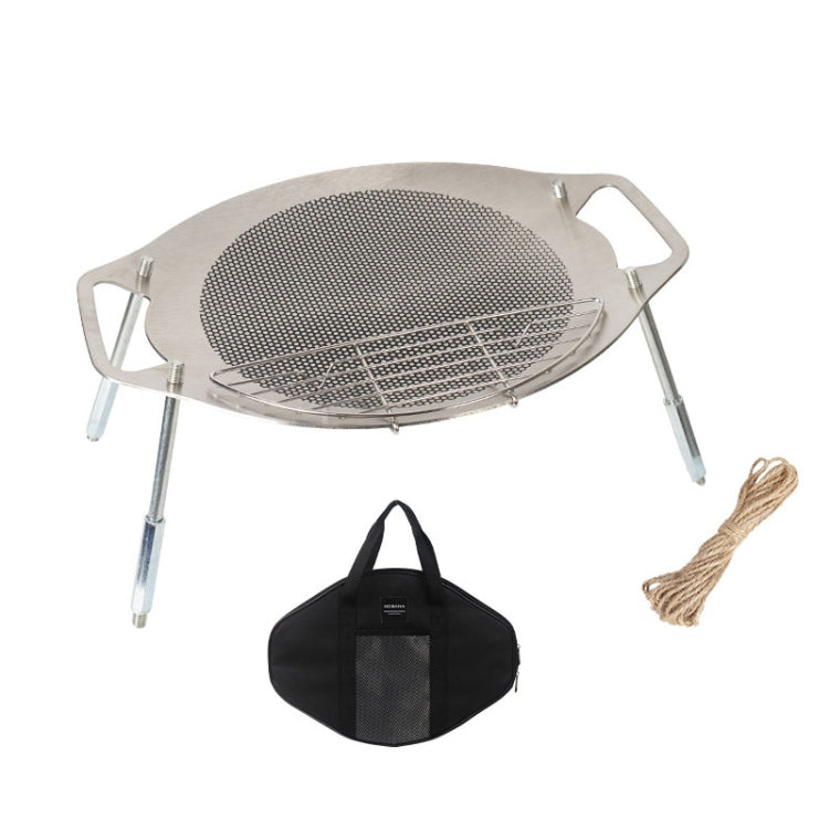 NOBANA Outdoor BBQ Pan Camping Stainless Steel Frying Pan, Style: Reluova