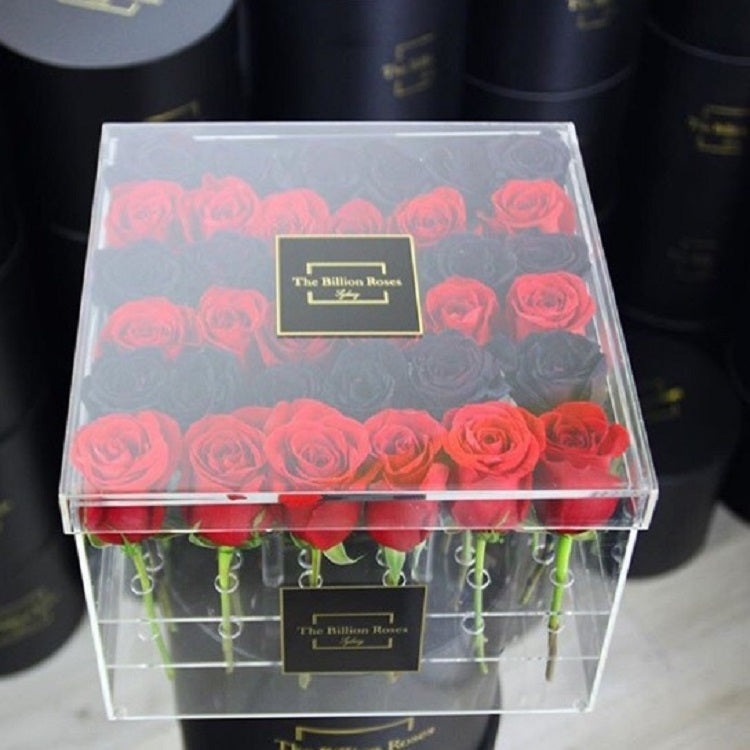 Square Transparent Acrylic Gift Box Flower Box