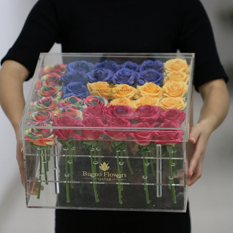 Square Transparent Acrylic Gift Box Flower Box My Store