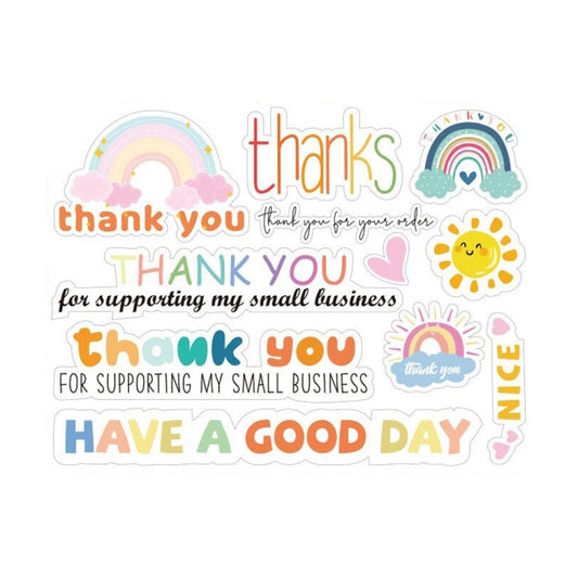 Rainbow Thank You Sticker Gift Box Seal Sticker My Store