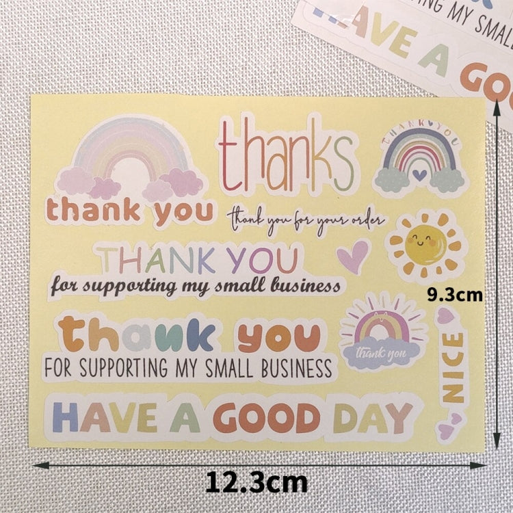 Rainbow Thank You Sticker Gift Box Seal Sticker My Store