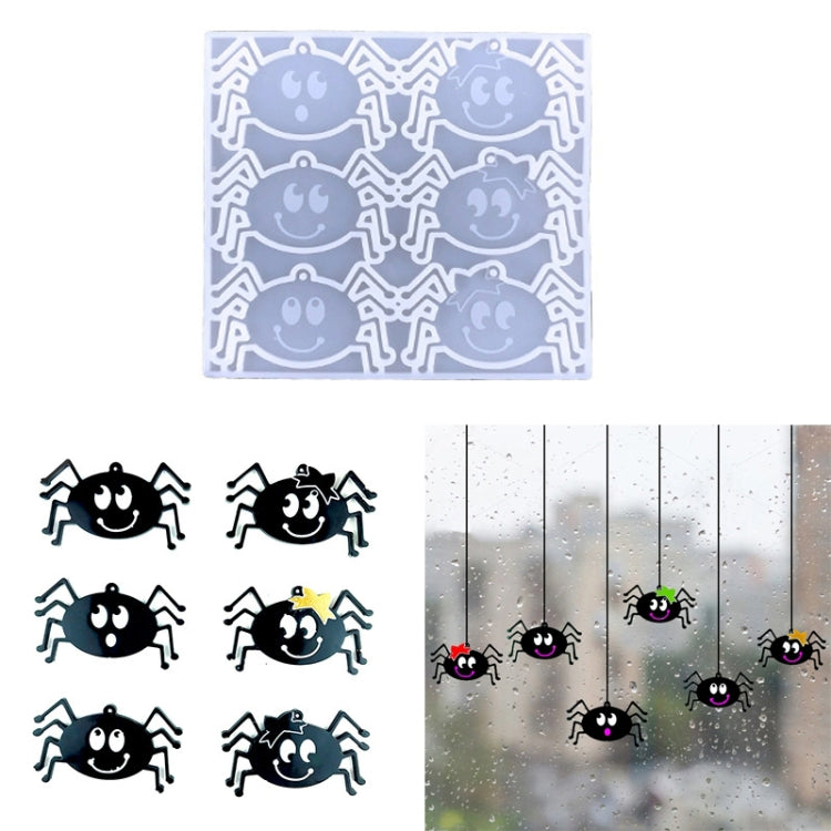 DIY Halloween Spider Glass Pendant Crystal Drop Plastic Mold My Store