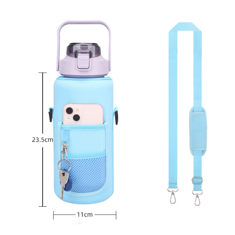 2L Diving Material Water Bottle Cover Case with Strap Reluova