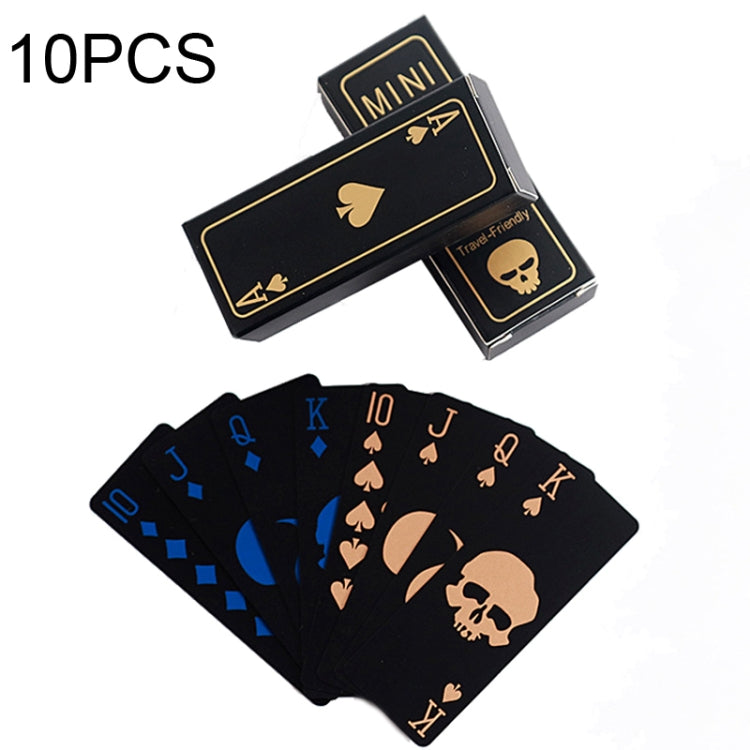 10 PCS Fluorescent PVC Skull Playing Cards Waterproof  Playing Cards,Size: