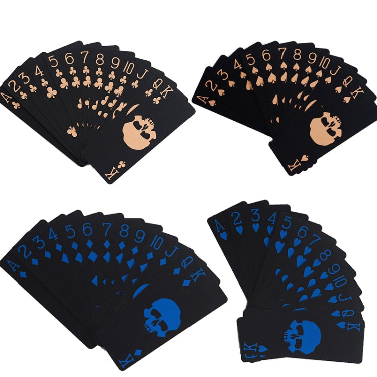 10 PCS Fluorescent PVC Skull Playing Cards Waterproof  Playing Cards,Size: