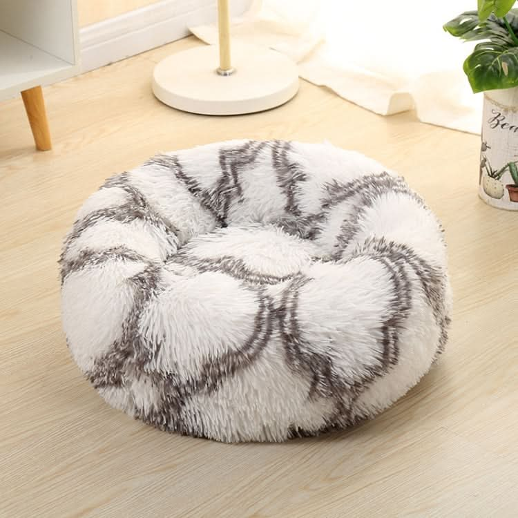 Long-haired Round Pet Kennel Warm Pet Bed - Reluova