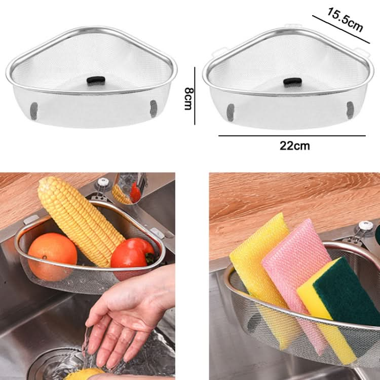 Kitchen Multifunctional Stainless Steel Triangle Sink Drain Basket, Style: Reluova