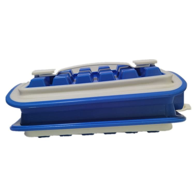 Folding Ice Tray Home Curling Storage Box Ice Cube Mold,Style: Reluova