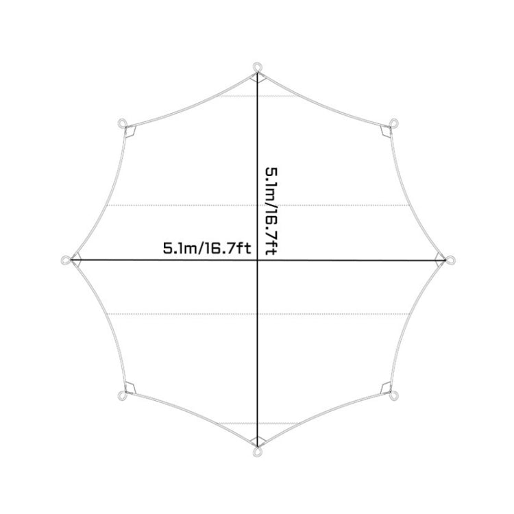 Outdoor Octagonal Curtain Tent Rain and Sun Protection Camping Sunshade Pergola Reluova