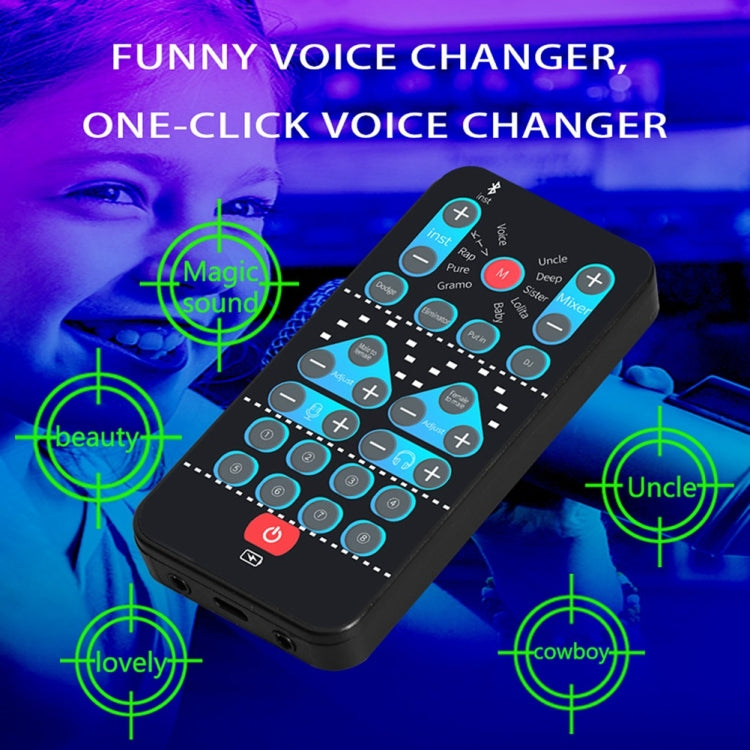 M10  Mobile Computer Sound Card Mini Voice Changer K Song Recording Bluetooth Voice Changer