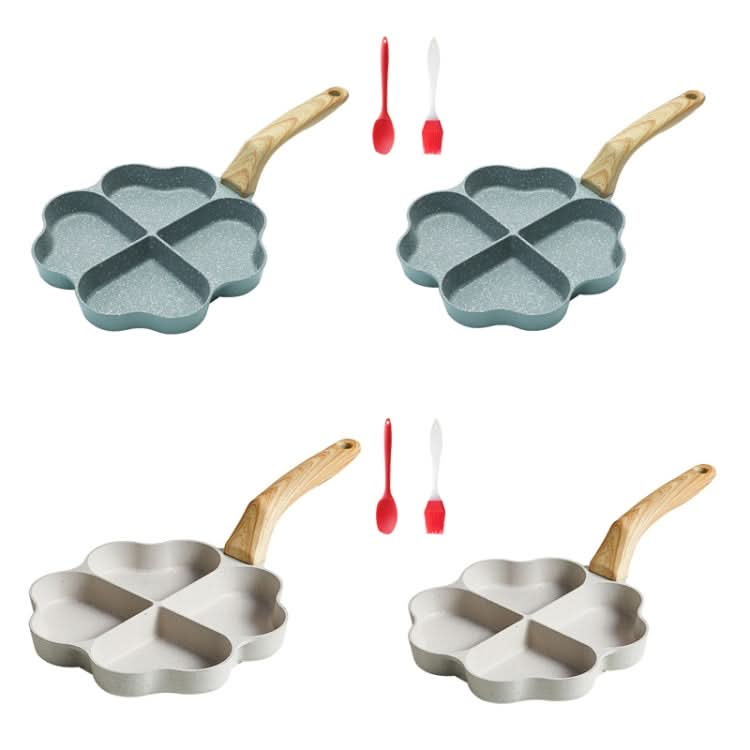 Maifan Stone Love Four-hole Fried Egg Pan Non-Stick Egg Dumpling Pan, Color: Reluova