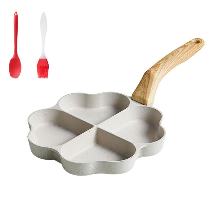 Maifan Stone Love Four-hole Fried Egg Pan Non-Stick Egg Dumpling Pan, Color: Reluova