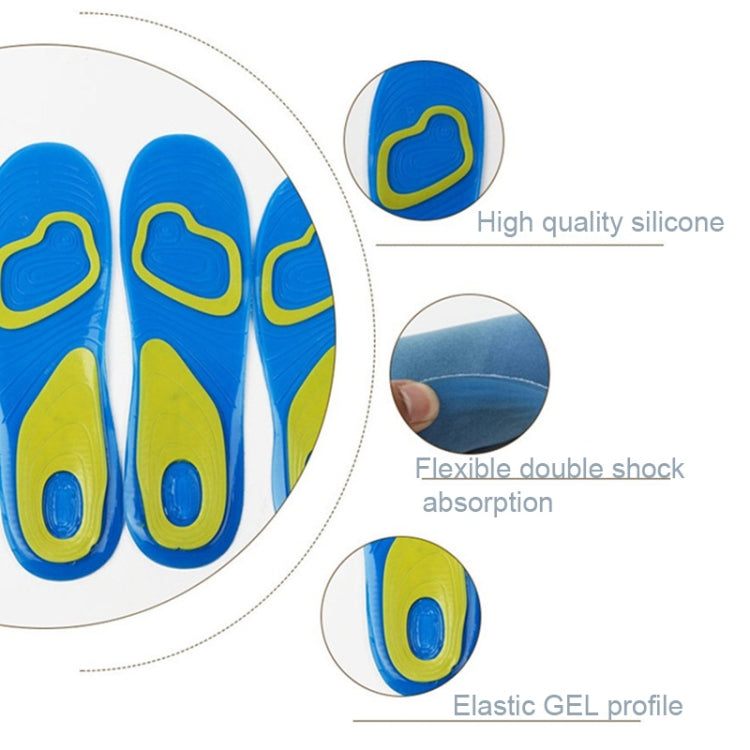 1 Pair Shock Absorption Silicone Gel Insole Arch Orthotic Pad,Size: