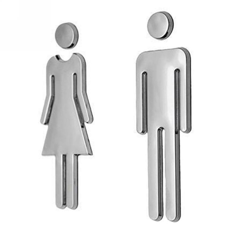 2 PCS 12cm Toilet /Bathroom /Restroom /WC Door Wall Sign Signage-Reluova