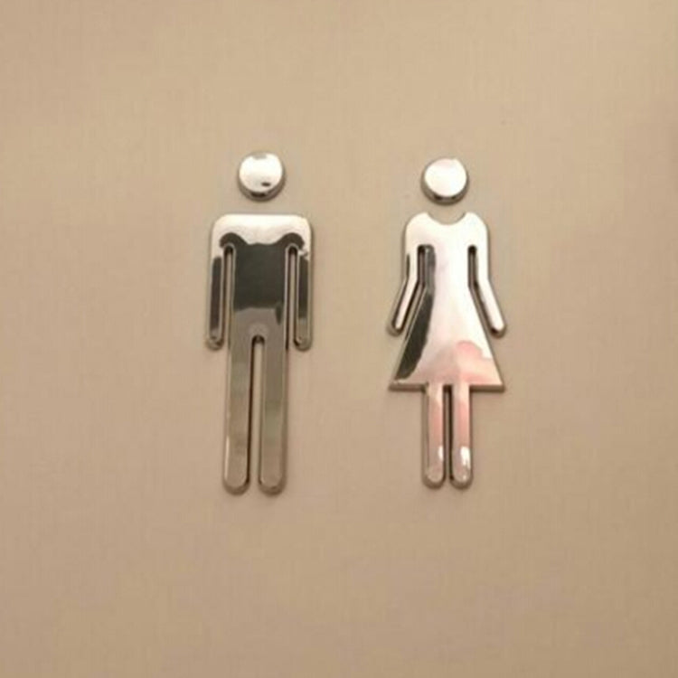 2 PCS 12cm Toilet /Bathroom /Restroom /WC Door Wall Sign Signage-Reluova