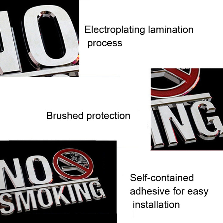 No Smoking Sign Imitation Stainless Steel Sign Wall Sticker Sign My Store