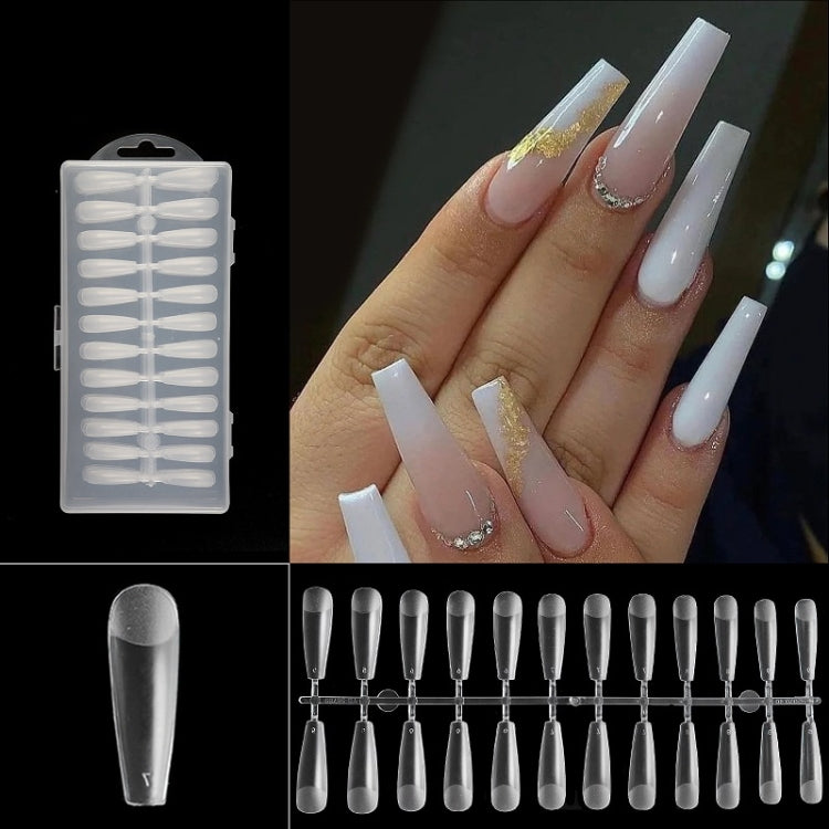 240 PCS Extended Manicure No-Engraving Frosted Thin Nail Piece