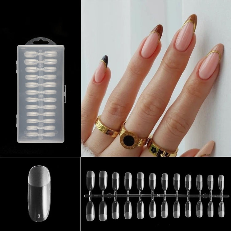 240 PCS Extended Manicure No-Engraving Frosted Thin Nail Piece