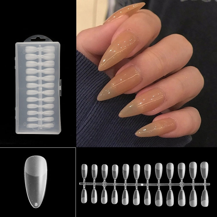 240 PCS Extended Manicure No-Engraving Frosted Thin Nail Piece