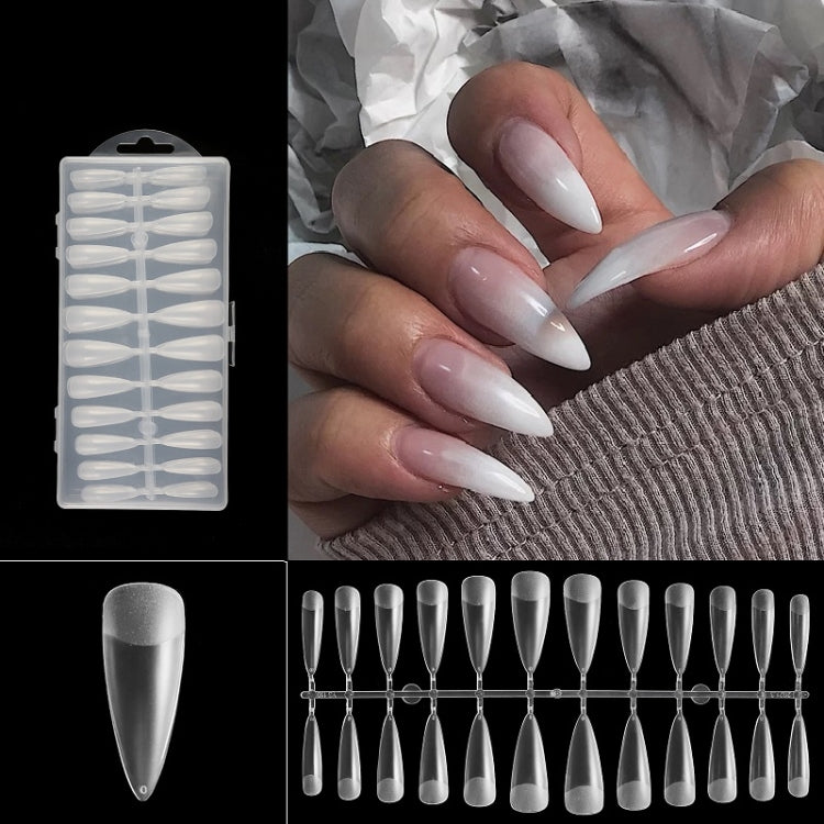 240 PCS Extended Manicure No-Engraving Frosted Thin Nail Piece