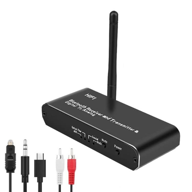 D09 2 In 1 AUX Wireless Bluetooth Receiver RCA Fiber Coaxial Bluetooth Transmitter