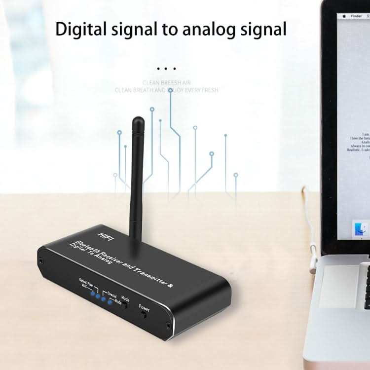 D09 2 In 1 AUX Wireless Bluetooth Receiver RCA Fiber Coaxial Bluetooth Transmitter