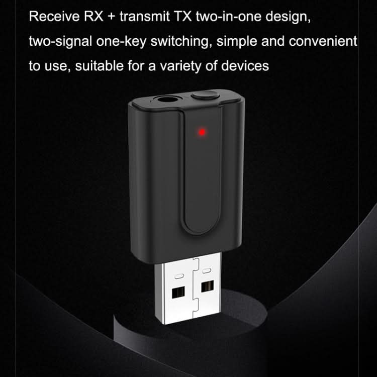 BT10 2 In 1 USB Bluetooth 5.0 Transmitter Receiver Speaker Computer Wireless Headphone Adapter