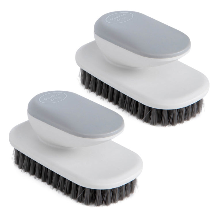 2 PCS SM005 Home Plastic Handle Clothes Cleaning Soft Hair Brush