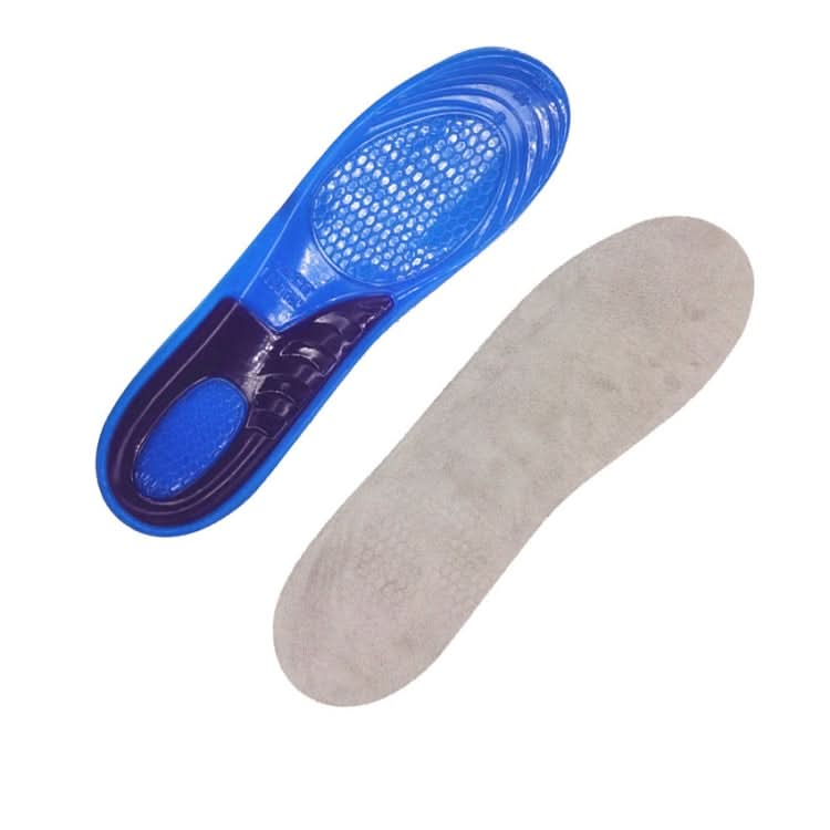 A210612 1 Pair TPE+GEL Insole Men and Women Honeycomb Shock Absorption Insole,Size:-Reluova