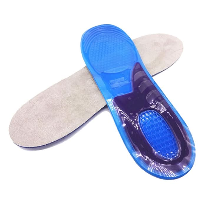 A210612 1 Pair TPE+GEL Insole Men and Women Honeycomb Shock Absorption Insole,Size:-Reluova