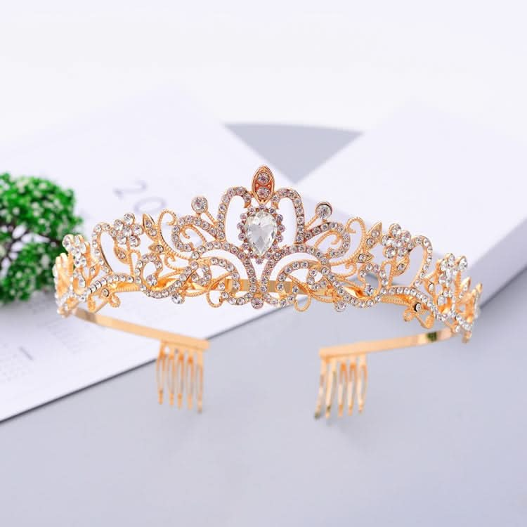 G2888 Crystal Diamond Wedding Party Braided Hair Crown Show Headband Reluova