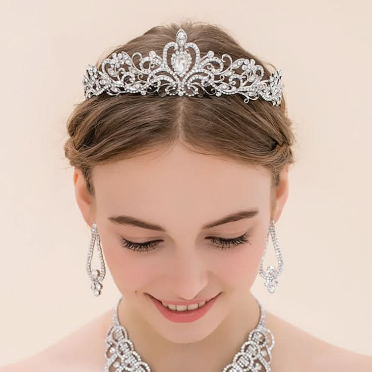 G2888 Crystal Diamond Wedding Party Braided Hair Crown Show Headband Reluova