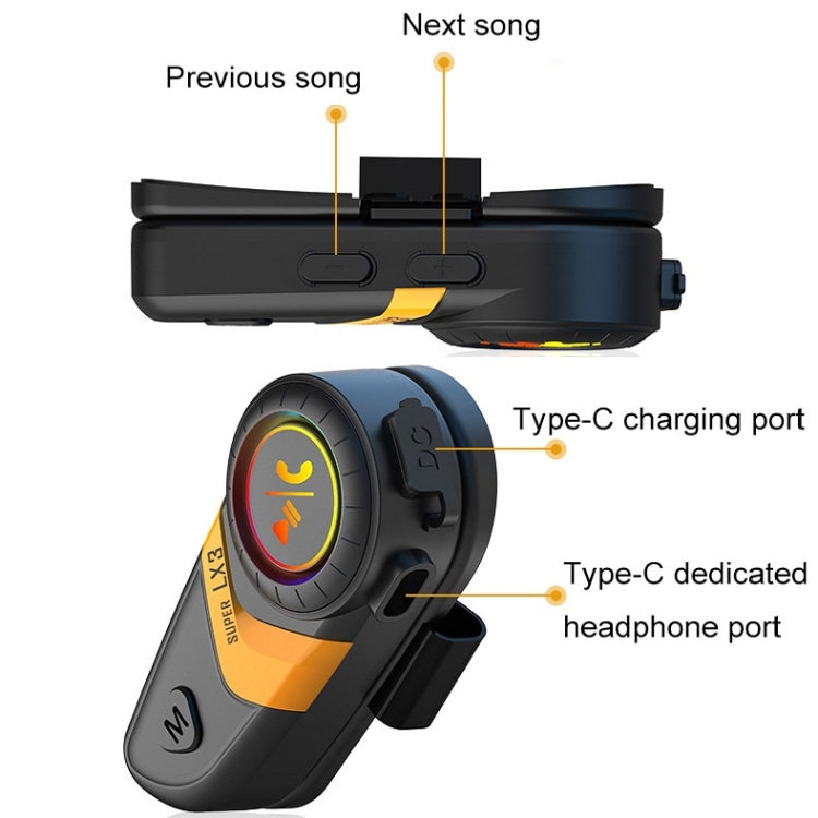 Motorcycle Helmet Call Music Navigation Bluetooth Headset Reluova